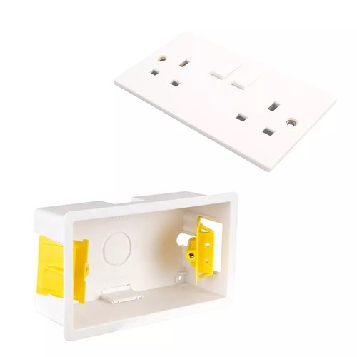 Gang double 13a socket - double,
